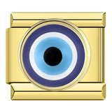 Charm Ojo Turco (Azul Marino, Dorado) - Italian Charms