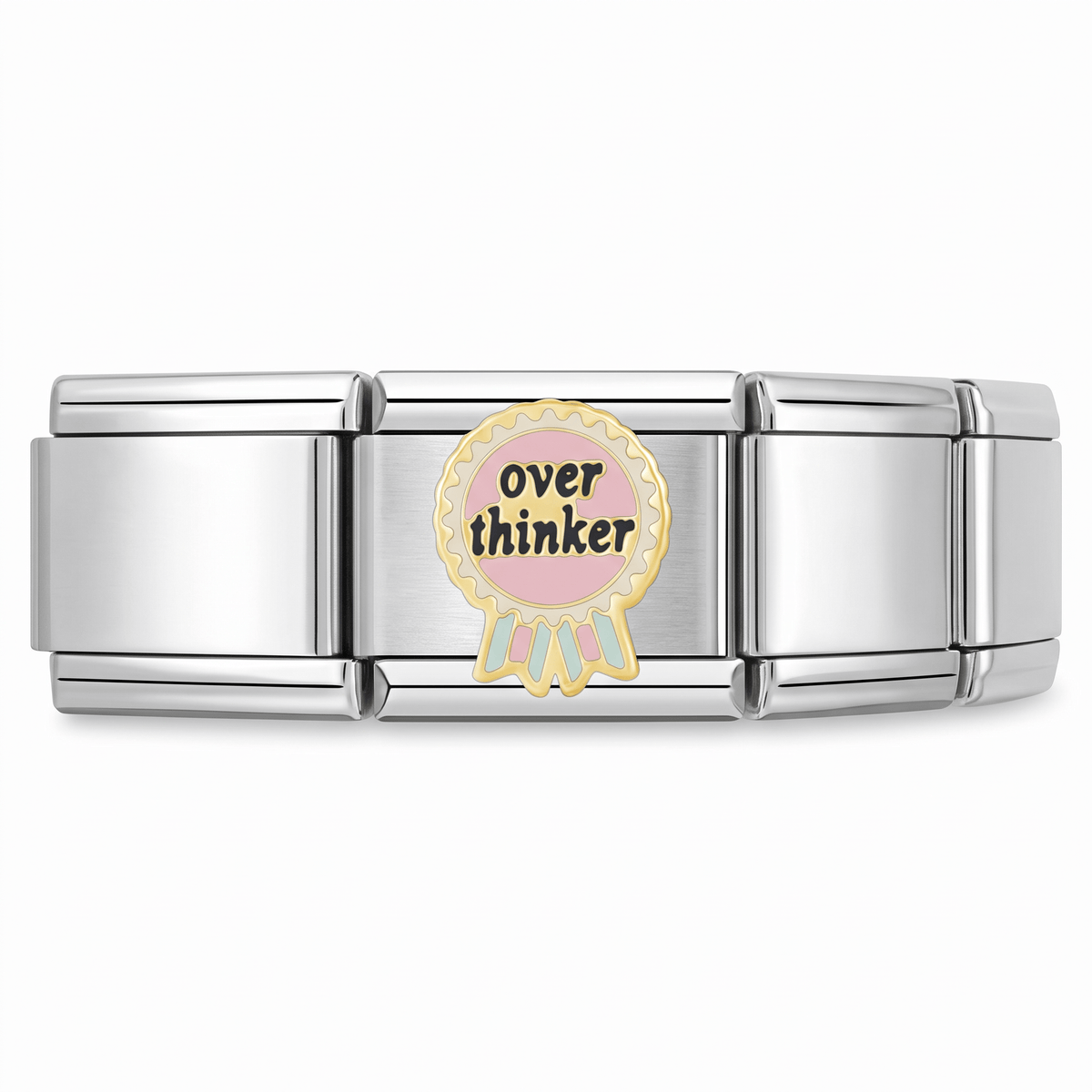 Charm Over thinker en pulsera italiana de eslabones