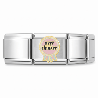 Charm Over thinker en pulsera italiana de eslabones