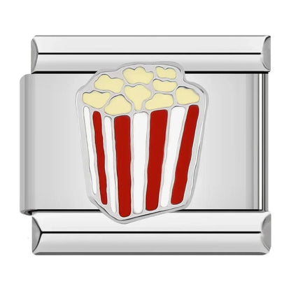 Charm Palomitas (Rayas Rojas) - Italian Charms