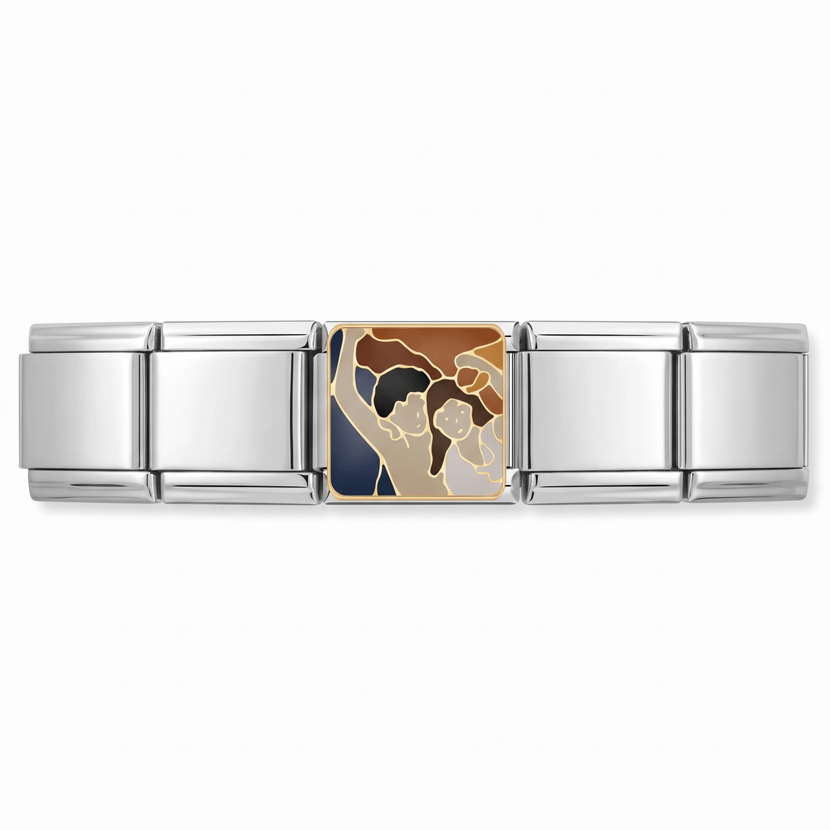 Charm Pareja en pulsera italiana de eslabones