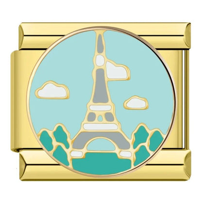 Charm Paris (Torre Eiffel, Dorado) - Italian Charms