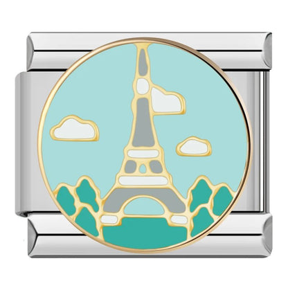 Charm Paris (Torre Eiffel, Plateado) - Italian Charms