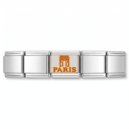 Charm Paris (Arco) en pulsera italiana de eslabones