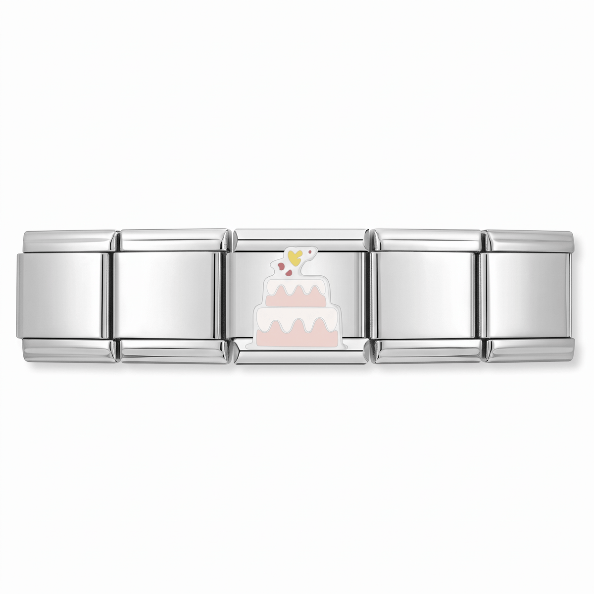 Charm Pastel en pulsera italiana de eslabones