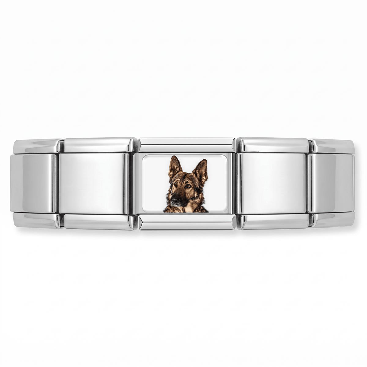 Charm Pastor Aleman en pulsera italiana de eslabones