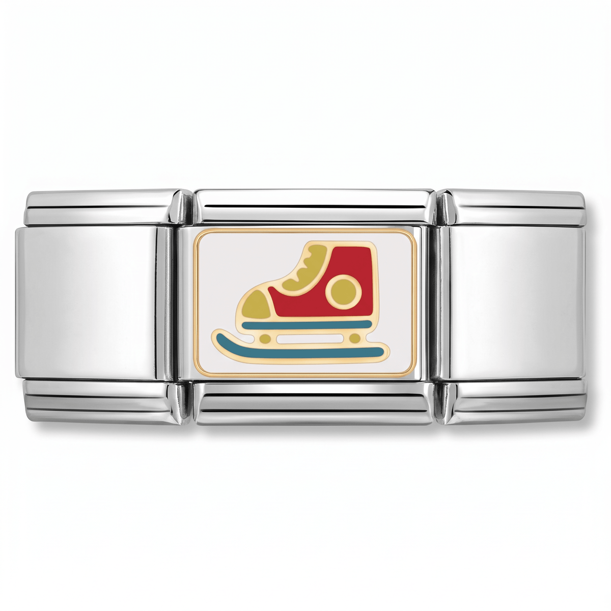 Charm Patinaje en pulsera italiana de eslabones