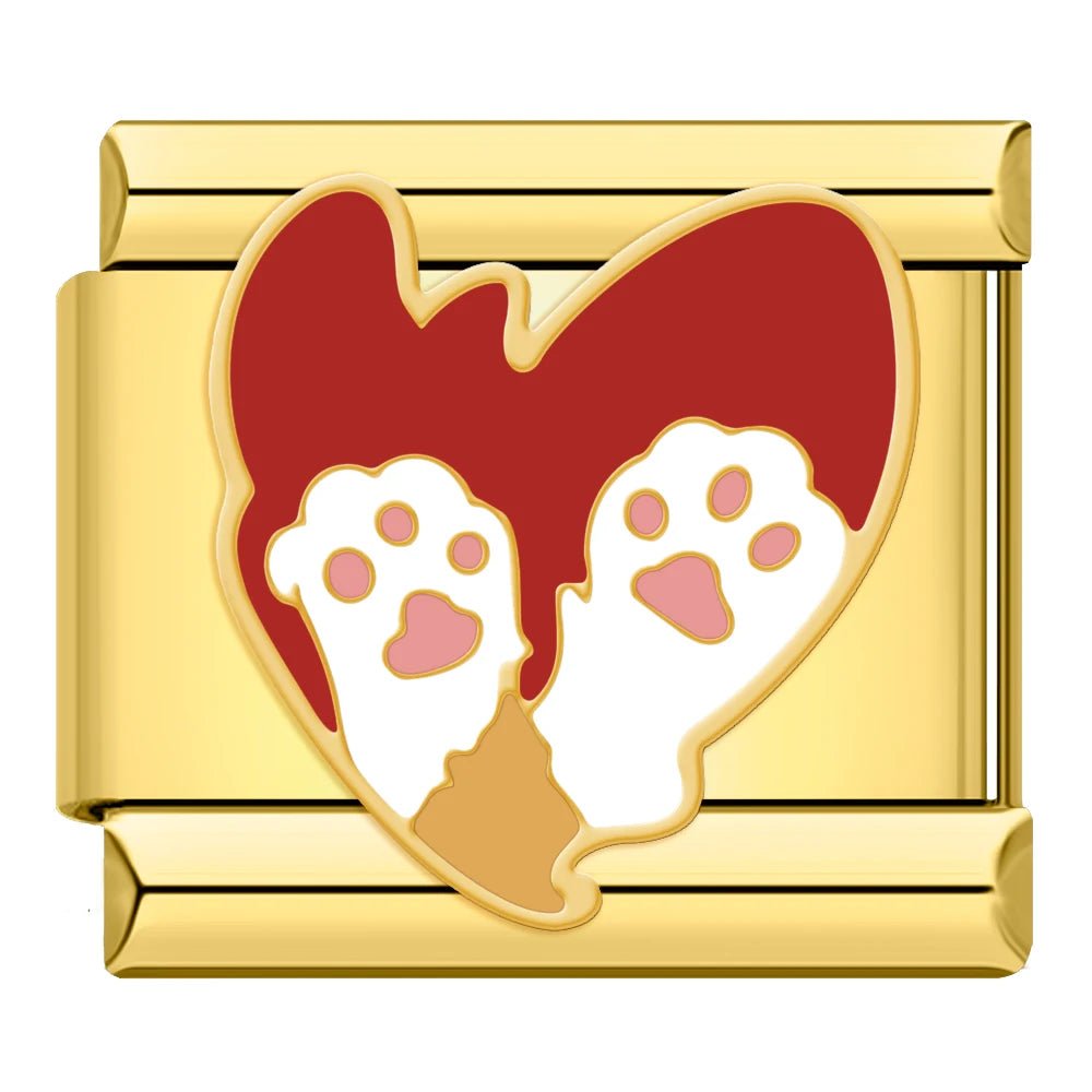 Charm Patitas en el Corazón - Italian Charms