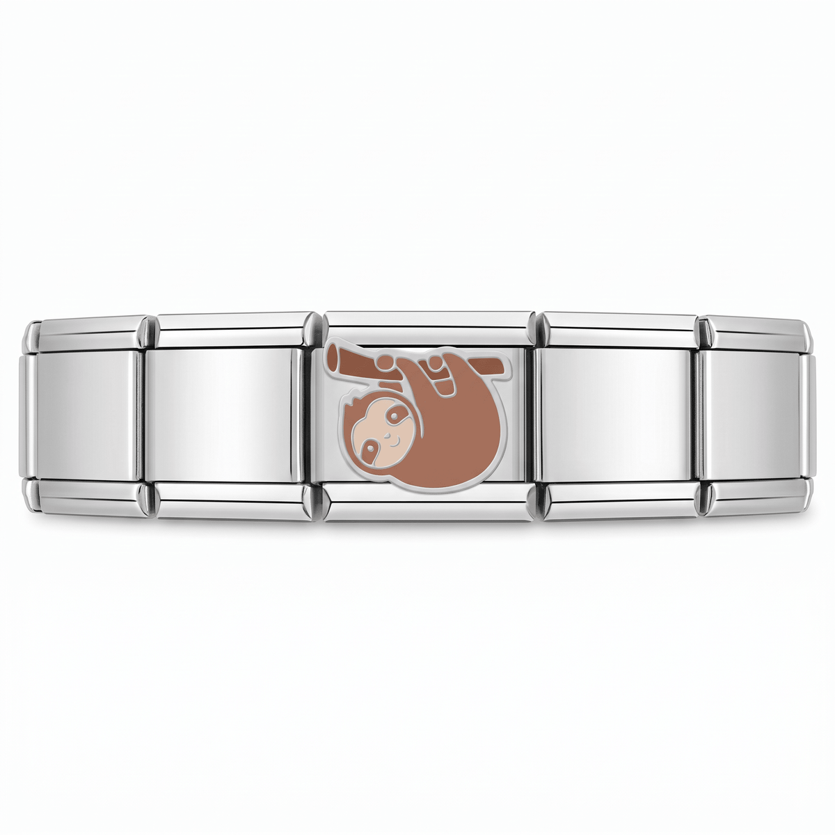Charm Perezoso en pulsera italiana de eslabones
