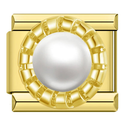 Charm Perla (con Borde) - Italian Charms