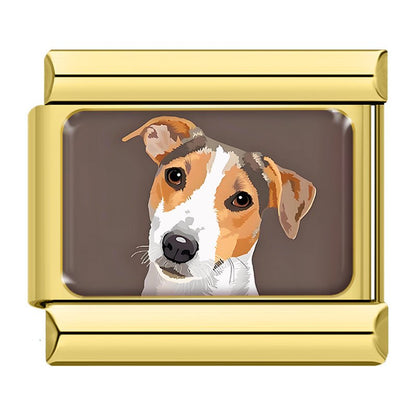 Charm Perrito Cafe con Blanco - Italian Charms