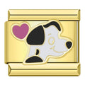Charm Perrito Corazón (Dorado)