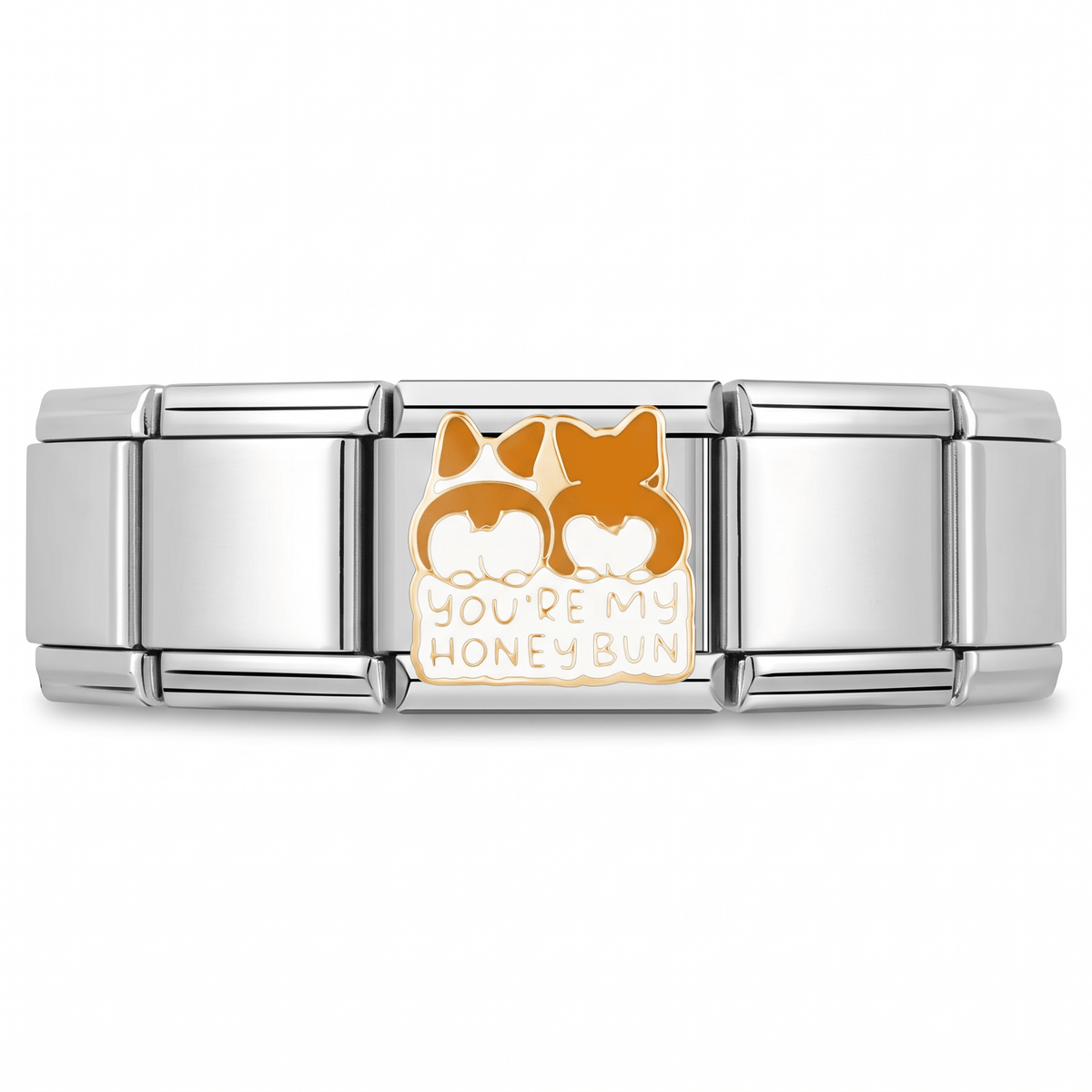 Charm Perritos en pulsera italiana de eslabones