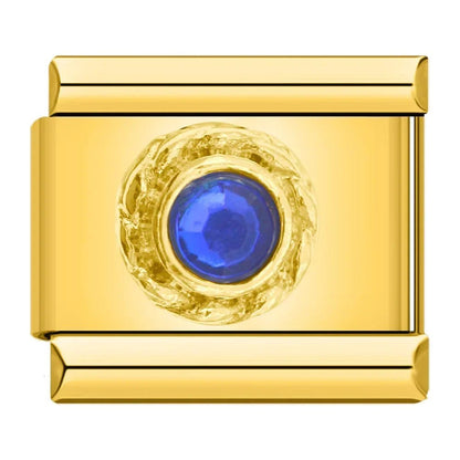 Charm Piedra azul zafiro transmite elegancia y sofisticación - Italian Charms