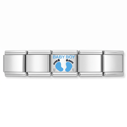 Charm Pies Bebé en pulsera italiana de eslabones