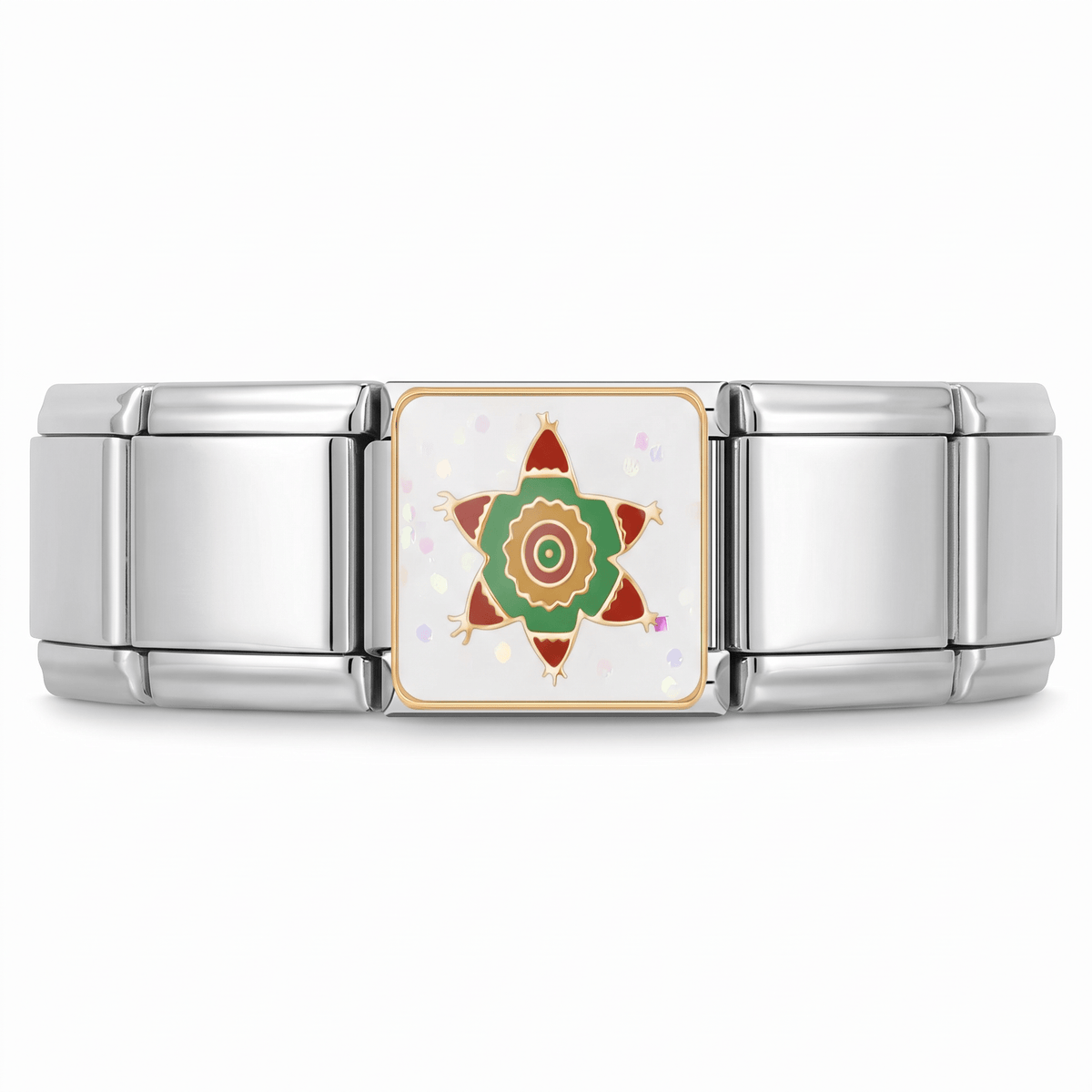Charm Piñata (Estrella) en pulsera italiana de eslabones