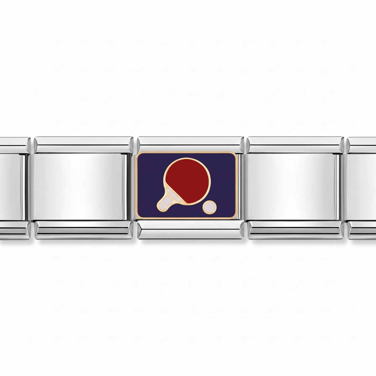 Charm Ping pong en pulsera italiana de eslabones