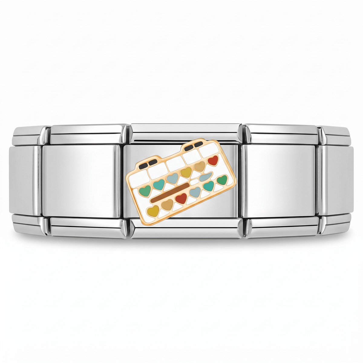 Charm Pinturas en pulsera italiana de eslabones