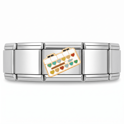 Charm Pinturas en pulsera italiana de eslabones