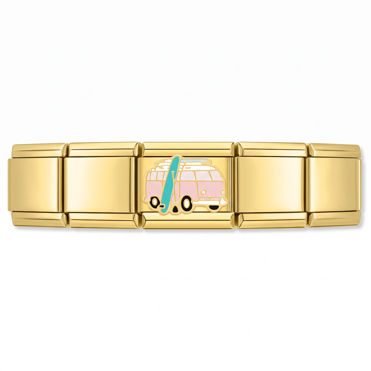 Charm Playa Camion en pulsera italiana de eslabones