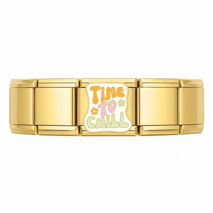 Charm Playa Time To Chill en pulsera italiana de eslabones