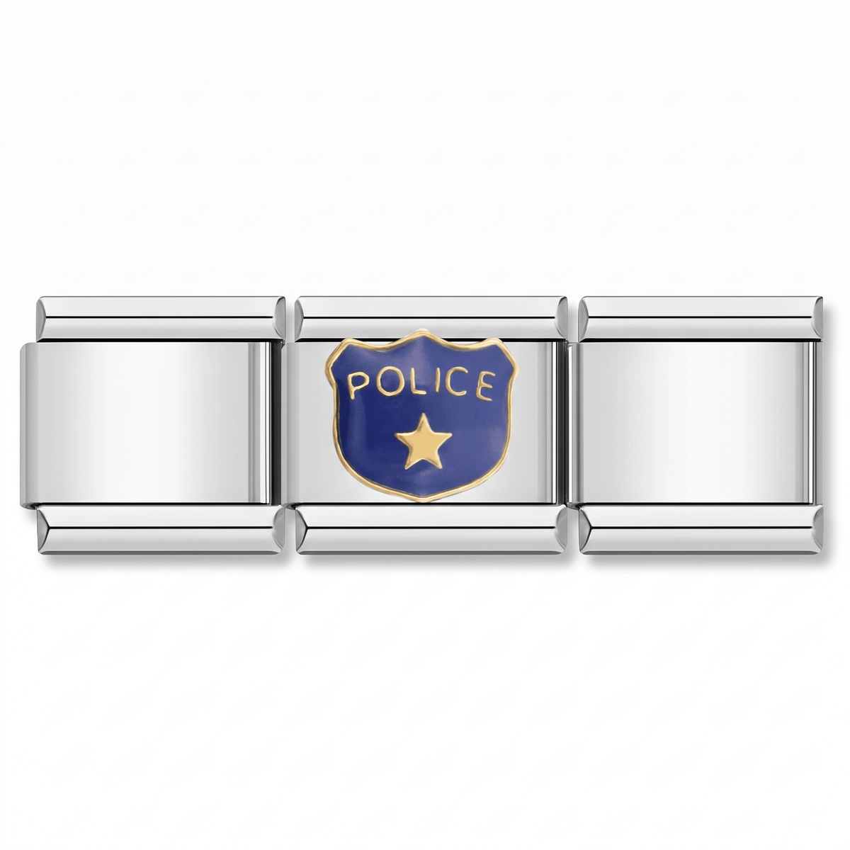 Charm Policia en pulsera italiana de eslabones