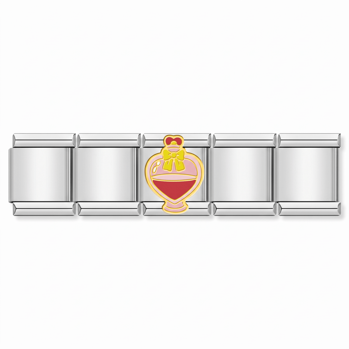 Charm Posion de Amor en pulsera italiana de eslabones