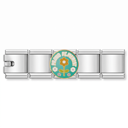 Charm Proud Feminist en pulsera italiana de eslabones