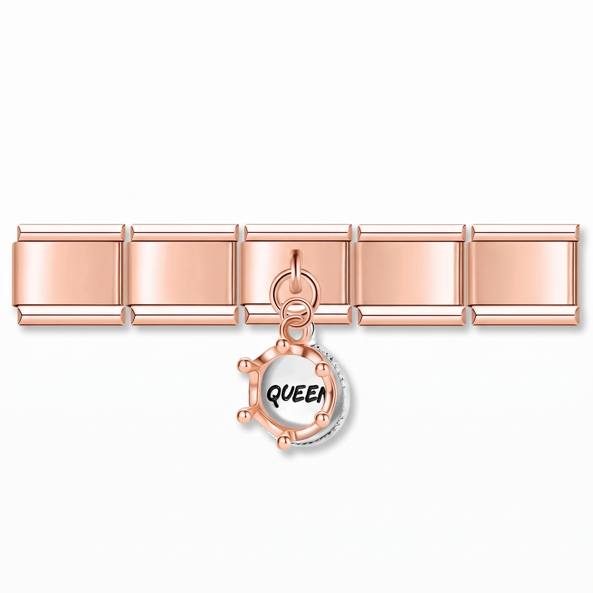 Charm Queen en pulsera italiana de eslabones
