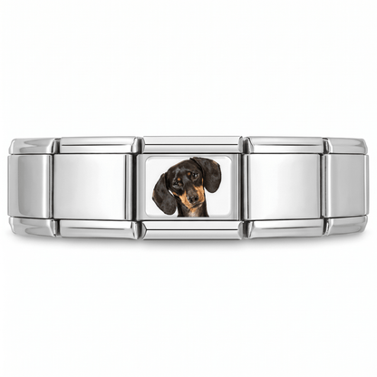 Charm Salchicha en pulsera italiana de eslabones