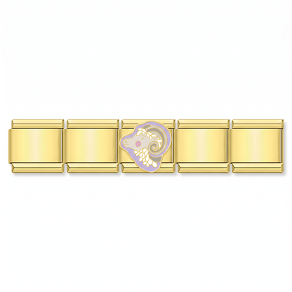Charm Signo Aries en pulsera italiana de eslabones