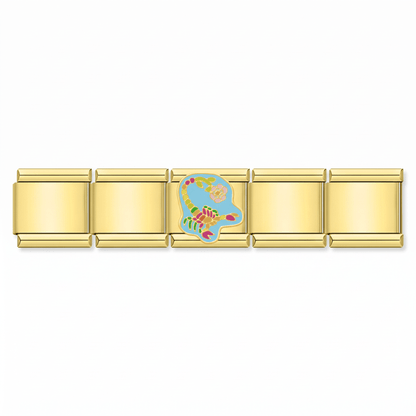 Charm Signo Escorpio en pulsera italiana de eslabones