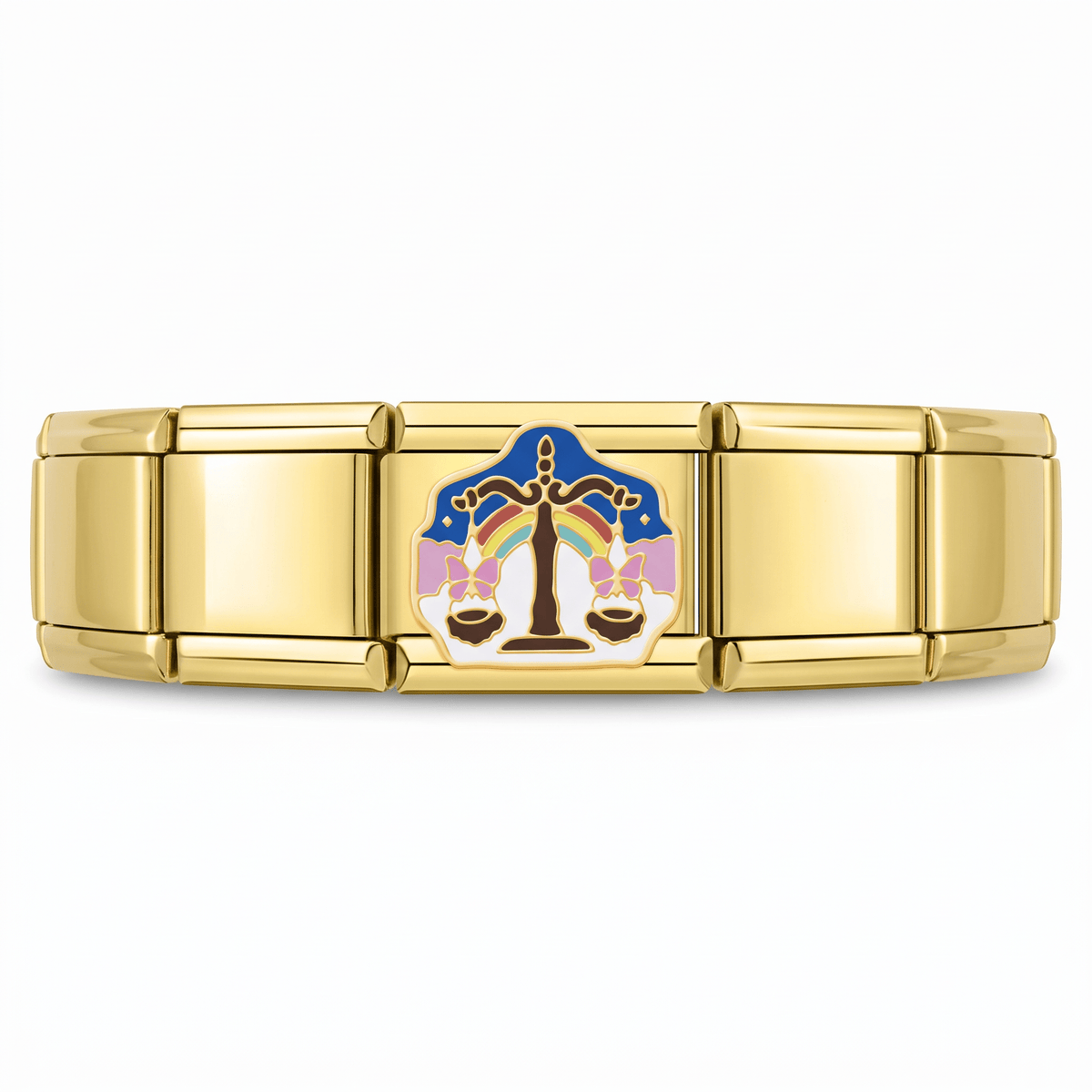 Charm Signo Libra en pulsera italiana de eslabones