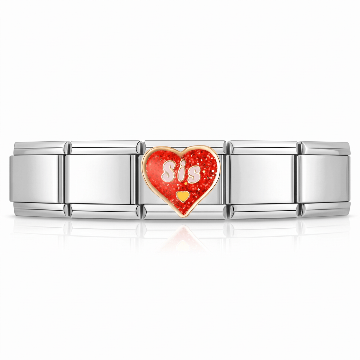 Charm Sis en pulsera italiana de eslabones