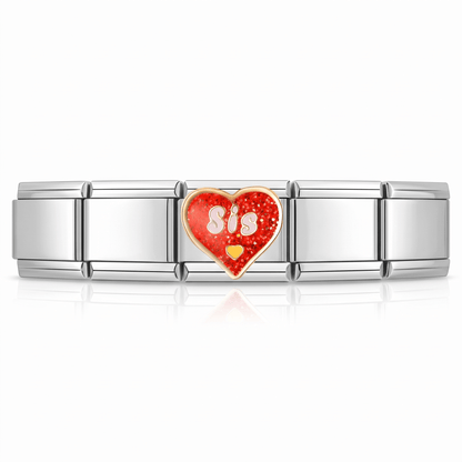 Charm Sis en pulsera italiana de eslabones