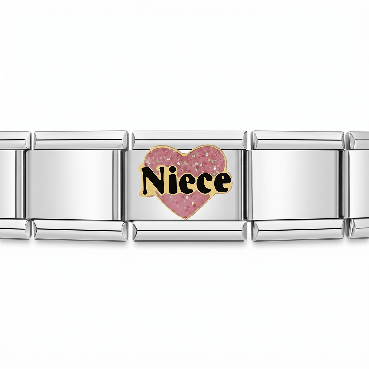 Charm Sobrina en pulsera italiana de eslabones