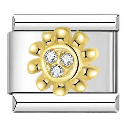 Charm Sol (Plateado, con Brillos) - Italian Charms