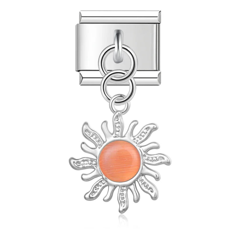 Charm Sol naranja - Italian Charms