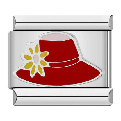 Charm Sombrero playa (Plateado) - Italian Charms