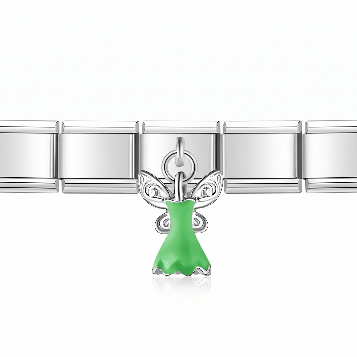 Charm Tinkerbell en pulsera italiana de eslabones