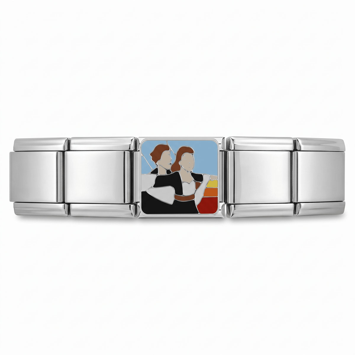 Charm Titanic en pulsera italiana de eslabones