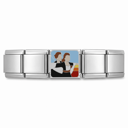 Charm Titanic en pulsera italiana de eslabones