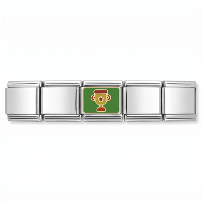 Charm Trofeo en pulsera italiana de eslabones