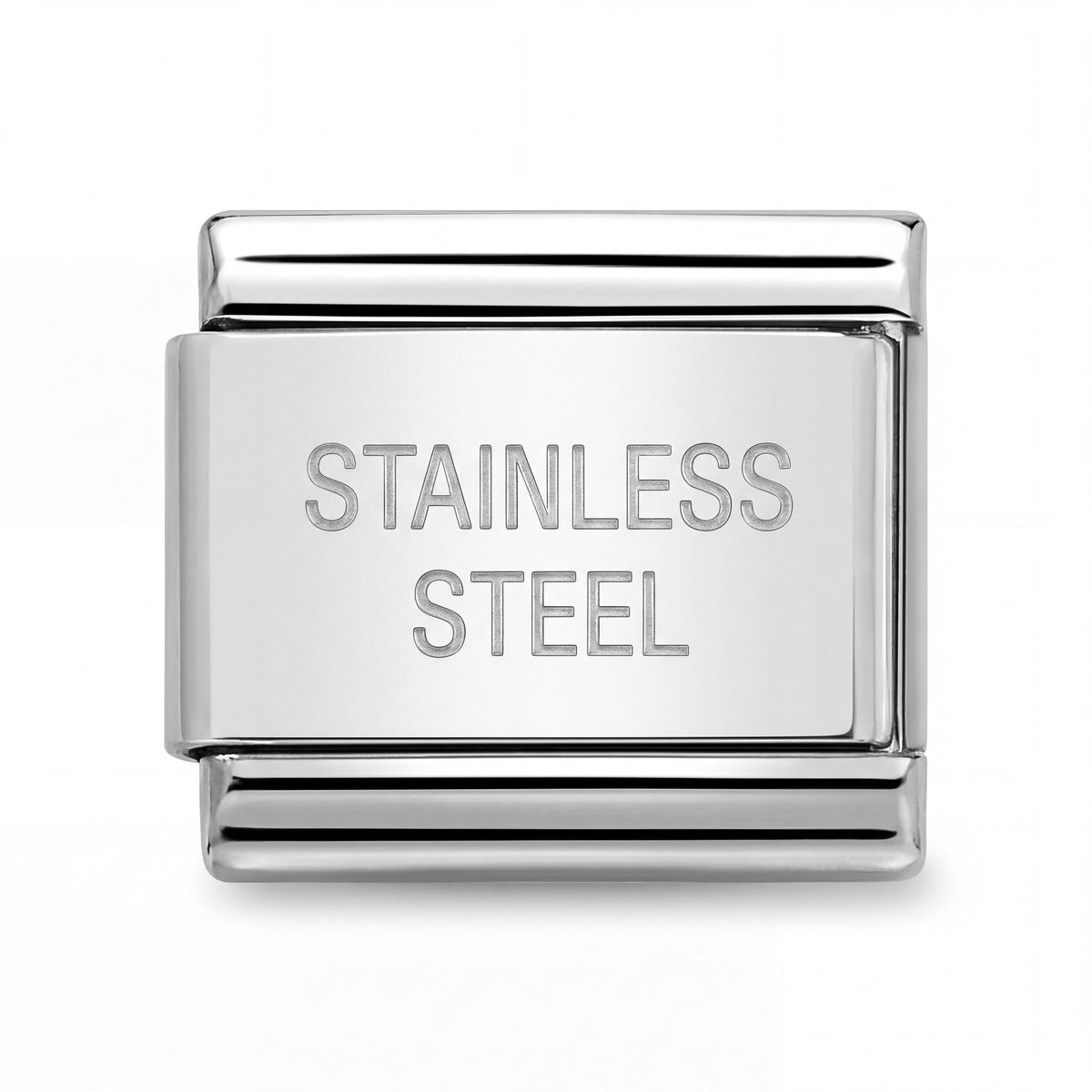 Reverso del Charm Tulipanes (Rojos) de acero inoxidable