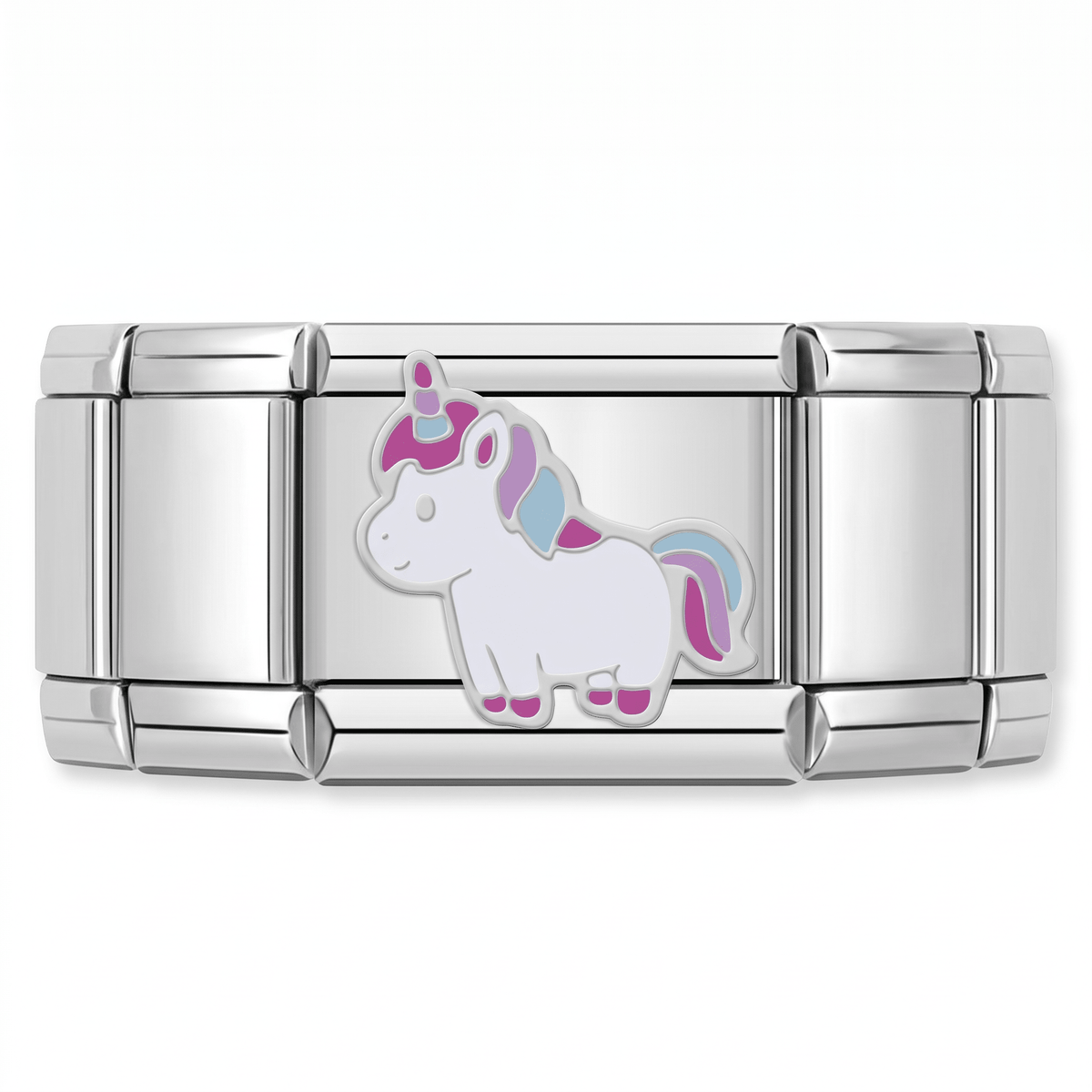 Charm Unicornio en pulsera italiana de eslabones