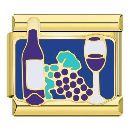 Charm Vino Uvas - Italian Charms