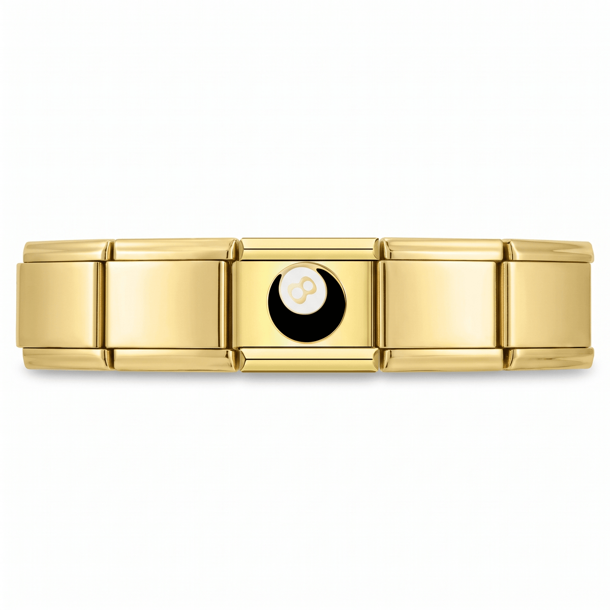 Charm Yin Yang (Dorado) en pulsera italiana de eslabones
