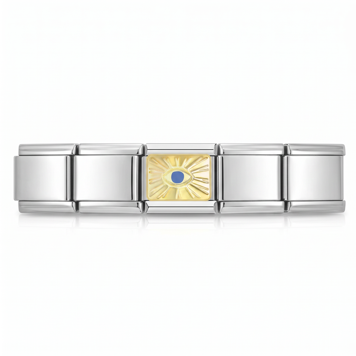 Charm Ojo Místico en pulsera italiana de eslabones