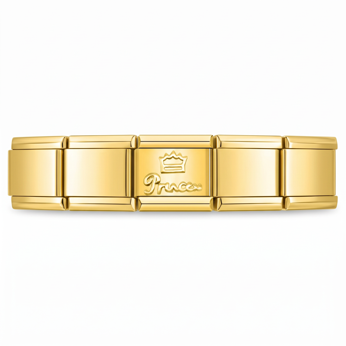 Charm Princess (Dorado) en pulsera italiana de eslabones