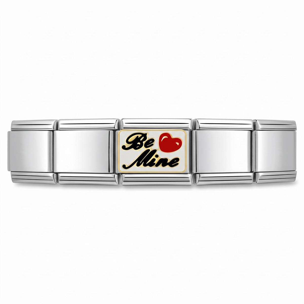 Charm Be Mine Corazón en pulsera italiana de eslabones